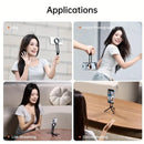 Silver Magnetic Phone Stand with Foldable Tripod & Carabiner Hook – Multi - Functional, Portable Smartphone Holder for Outdoor Use - RnR Galore