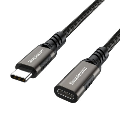 Simplecom CAU620 USB - C Male to Female Extension Cable USB 3.2 Gen2 PD 100W 20Gbps 2M - RnR Galore