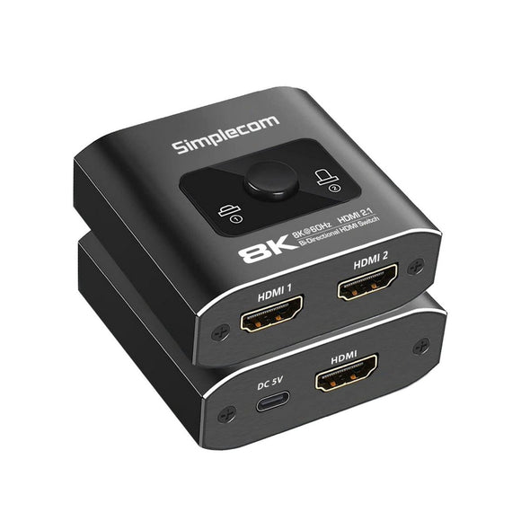 Simplecom CM302v2 Bi - Directional 2 Way HDMI 2.1 Switch Selector 8K@60Hz - RnR Galore