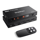 Simplecom CM324v2 4 - Port HDMI 2.1 Switch with Remote 4 IN 1 OUT Splitter HDCP 2.3 8K@60Hz - RnR Galore