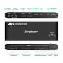 Simplecom KM590 2 - Port USB - C Dual 4K HDMI Monitor KVM Switch and Docking Station with Network Sharing - RnR Galore