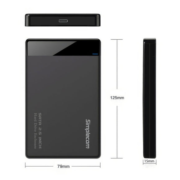 Simplecom SE109 Tool - free 2.5" SATA HDD SSD to USB - C Enclosure USB 3.2 Gen 1 - RnR Galore
