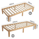 Single Size Warm Wooden Natural Bed Base Frame – King Single - RnR Galore