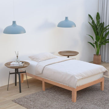 Single Size Warm Wooden Natural Bed Base Frame – Single - RnR Galore