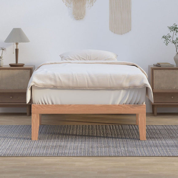 Single Size Warm Wooden Natural Bed Base Frame – Single - RnR Galore