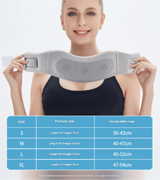 Size M Grey Ergonomic Neck Support Brace - Soft Cervical Collar for Posture Correction and Pain Relief - RnR Galore
