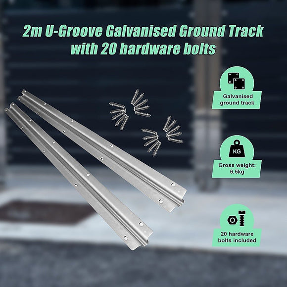 Sliding Gate Hardware Accessories Kit - 2m Track - RnR Galore