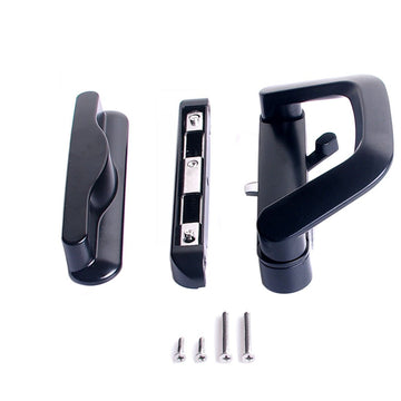 Sliding Patio Door Handle Set Mortise Lock Suitable for Sliding Glass Patio Door Black - RnR Galore