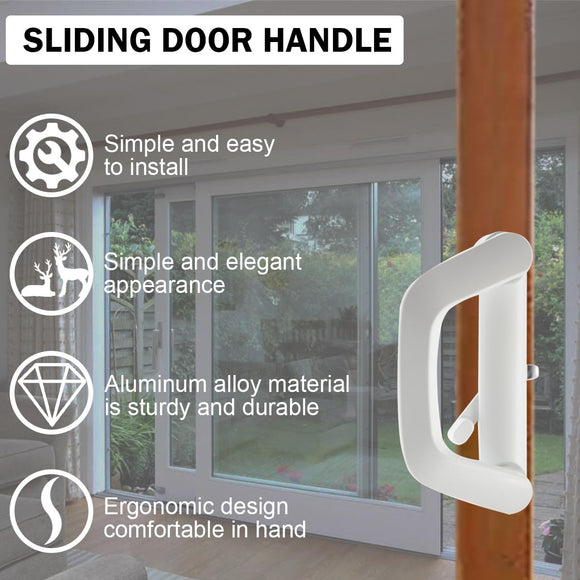 Sliding Patio Door Handle Set Mortise Lock Suitable for Sliding Glass Patio Door White - RnR Galore