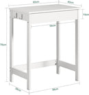Small White Desk with Drawer Hooks - RnR Galore
