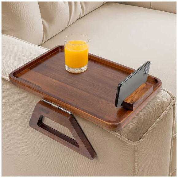 Smart Design Acacia Sofa Armrest Tray - RnR Galore