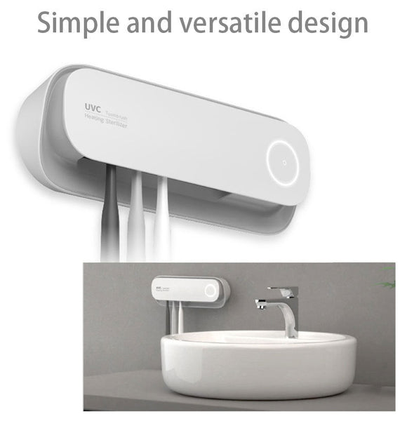 Smart UVC Toothbrush Sterilizer & Holder with Heat Drying, Radar Sensor Night Light(white) - RnR Galore