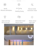 Smart UVC Toothbrush Sterilizer & Holder with Heat Drying, Radar Sensor Night Light(white) - RnR Galore