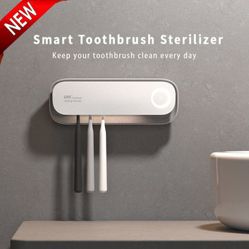 Smart UVC Toothbrush Sterilizer & Holder with Heat Drying, Radar Sensor Night Light(white) - RnR Galore