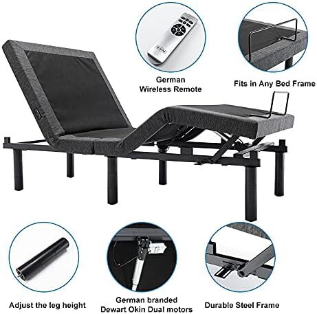 S*MAX Queen Adjustable Zero Gravity Bed Frame with Dual Motors Wireless Remote & USB Ports - RnR Galore