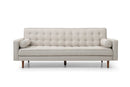 Sofa Bed 3 Seater Button Tufted Lounge Set for Living Room Couch in Fabric Beige Colour - RnR Galore