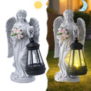 Solar - Powered Angel Lantern Outdoor Light, Resin Waterproof Garden Decorative Light, Walkway and Lawn Mood Light, Garden Statue Ornament for Ambiance - RnR Galore