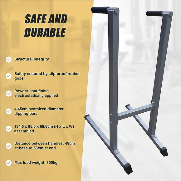 Solid Dip Station Power Tower for Home Gym Strength Training Upper Body Workouts - RnR Galore