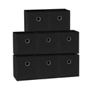 SORTI 27x28x27 CM Black 8 - Pack Foldable Storage Cubes - Fabric Bookcase Organizers for Toys and More - RnR Galore