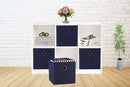 SORTI 27x28x27 CM Dark Blue 8 - Pack Foldable Storage Cubes - Fabric Bookcase Organizers for Toys and More - RnR Galore