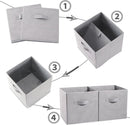 SORTI 33x33x27 CM Blue 6 - Pack Foldable Storage Cubes - Fabric Bookcase Organizers for Toys and More - RnR Galore