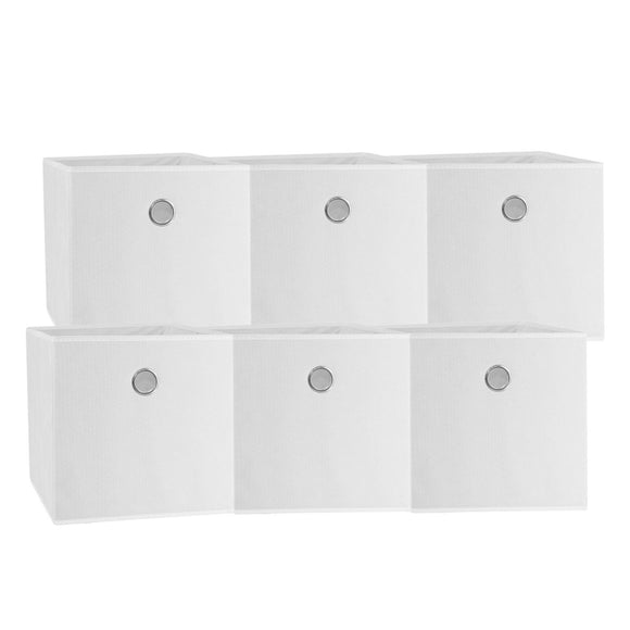 SORTI 33x33x27 CM Purple 6 - Pack Foldable Storage Cubes - Fabric Bookcase Organizers for Toys and More - RnR Galore