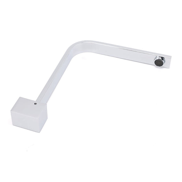 Square Chrome Gooseneck Arm Wall Mounted Swivel Bathtub Spout Faucet Outlet Set - RnR Galore