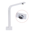 Square Chrome Gooseneck Arm Wall Mounted Swivel Bathtub Spout Faucet Outlet Set - RnR Galore