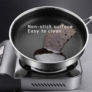 Stainless Steel Frying Pan Non - Stick Cooking Frypan Cookware 30cm Honeycomb Single Sided without lid - RnR Galore