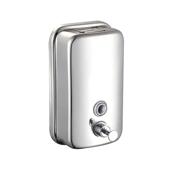 Stainless Steel Wall Mounted Soap Dispenser Hotel Bathroom Sanitizer Bottle - 500ML - RnR Galore