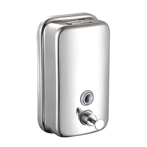 Stainless Steel Wall Mounted Soap Dispenser Hotel Bathroom Sanitizer Bottle - 500ML - RnR Galore