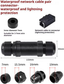 Starlink Ethernet Connector,RJ45 Coupler, Ethernet Female to Female Extender with Lightning Protection and IP68 Waterproof,CAT8/CAT7/CAT6/CAT5E Cables - RnR Galore