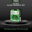 SWANLAKE 32PCS Hex Key Set, Allen Wrench Set Inch/Metric MM(0.7mm - 10mm) SAE(0.028" - 3/8) - RnR Galore