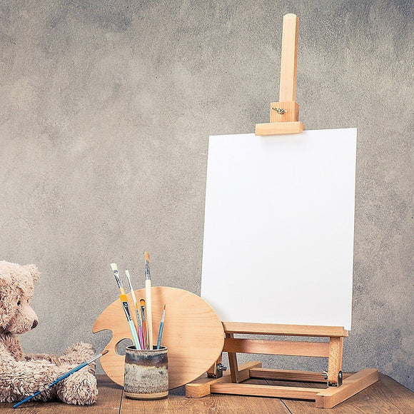 Tabletop Easel Wood Studio H - Frame Artist Art Display Painting Shop Tripod Stand Wedding - RnR Galore