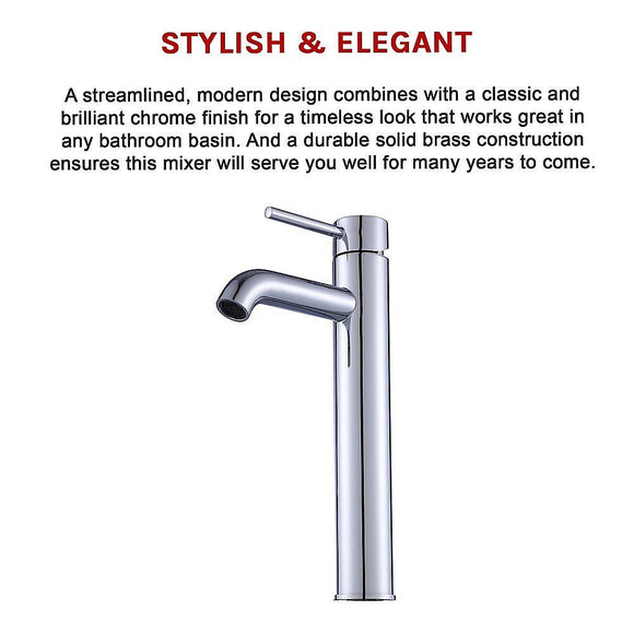 Tall Basin Mixer Tap Faucet - Kitchen Laundry Bathroom Sink - RnR Galore