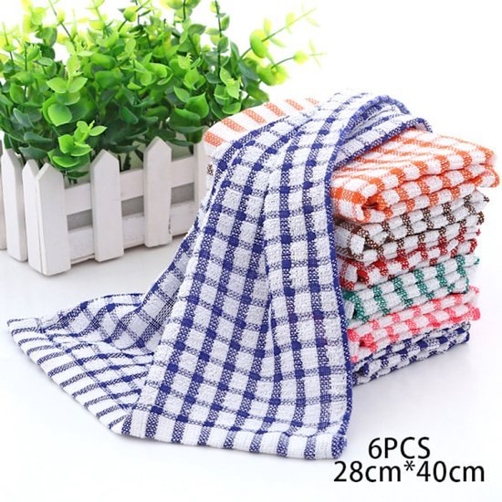Tea towels - Cotton kitchen towels - Absorbent clean - Tea towels - Kitchen - 6 - pack - RnR Galore