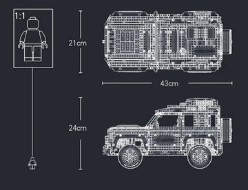 Technical Rover Defender Collector'S Building Blocks Set - RnR Galore
