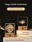 The Big Dipper Luminous 3D Crystal Cube Night Light - Laser Engraved Artwork with Solid Wood Base - RnR Galore