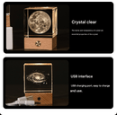 The Moon Luminous 3D Crystal Cube Night Light - Laser Engraved Artwork with Solid Wood Base - RnR Galore