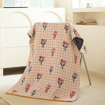 The Story of Broken Flowers 40S Pure Cotton Gauze Bath Towel - Extra Large, Thick, Soft, and Highly Absorbent for Adults - RnR Galore