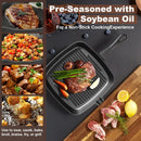 Three - piece set Heavy Duty Cast Iron Skillet & Grill Pan Thickened Vintage Style Cookware for Steak Breakfast & Camping - RnR Galore