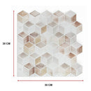 Tiles 3D Peel and Stick Wall Tile Shell Mosaic 10 Sheets - RnR Galore