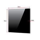 Toughened 60cm x 75cm Black Glass Kitchen Splashback - RnR Galore