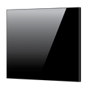 Toughened 90cm x 75cm Black Glass Kitchen Splashback - RnR Galore