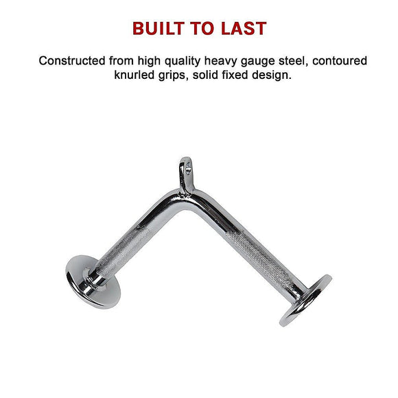 Triceps Press Push Down Bar – Gym Cable Attachment for Arm & Strength Training - RnR Galore