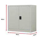 Two - Door Metal Short Cabinet Shelf Storage for Home Office Gym - RnR Galore