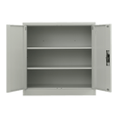 Two - Door Metal Short Cabinet Shelf Storage for Home Office Gym - RnR Galore