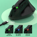 Two Ergonomic Vertical Wireless Mouse - Dual Mode (2.4G & Bluetooth), 5 Adjustable DPI, Silent Clicks, Rechargeable(white) - RnR Galore