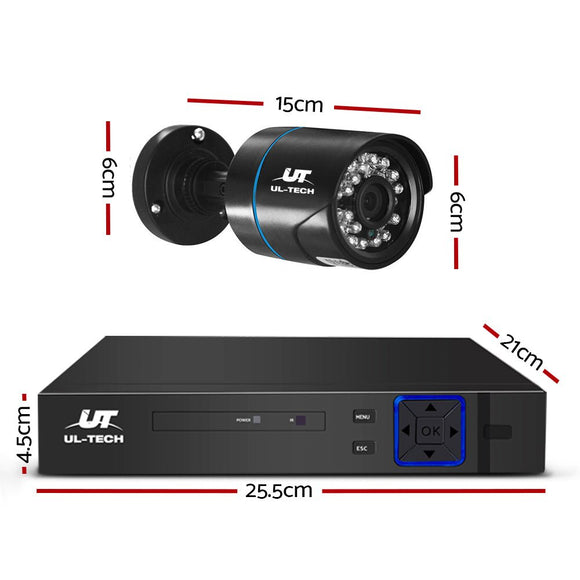 UL - tech CCTV Security System 4CH DVR 2 Cameras 1TB Hard Drive - RnR Galore