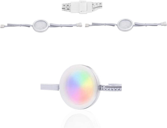 Under Counter LED Light Kit, RGBW Under Cabinet Lighting, 10 Packs Colored Cabinet Lights with Wireless 40 - Key IR Dimmable Remote Control (10 Lights) - RnR Galore